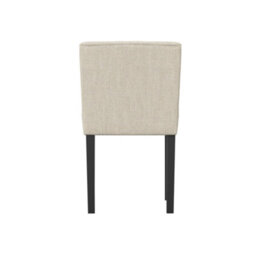 LPD Shay Stone Winged Armless Dining Chair With Anthracite Linen Fabric (1 Per Pack) - thumbnail 4