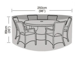 Primrose Round 6-8 Seater Furniture Set Cover 250Cm X 89Cm - Premium - Green - thumbnail 1