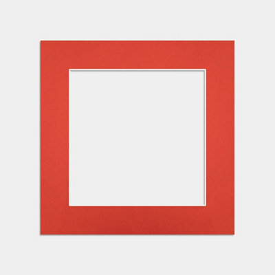 Ak Frames 5X5 Poppy Red Picture Mounts To Fit 3.5X3.5 Aperture Size - Mount Board Only (No Frame Included) - image 1