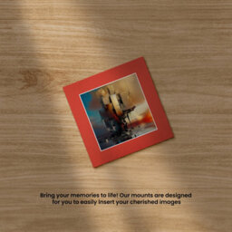 Ak Frames 5X5 Poppy Red Picture Mounts To Fit 3.5X3.5 Aperture Size - Mount Board Only (No Frame Included) - thumbnail 5