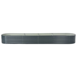 Berkfield Garden Raised Bed 400X80X44 Cm Galvanised Steel Grey - thumbnail 2
