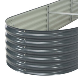 Berkfield Garden Raised Bed 400X80X44 Cm Galvanised Steel Grey - thumbnail 7