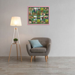 AK Frames 80X70Cm Pastel Pink Modern Multi Photo Frame With Emerald Mount - Holds 20 Apertures (18X) 6X4, (2X) 4X4 Photos - thumbnail 3