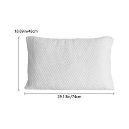 Thehotsale Queen Size Bamboo Fiber Fabric Shredded Memory Foam Adjustable Medium Bed Pillows In White - thumbnail 9