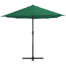 Berkfield Outdoor Parasol With Aluminium Pole 460X270 Cm Green - thumbnail 3