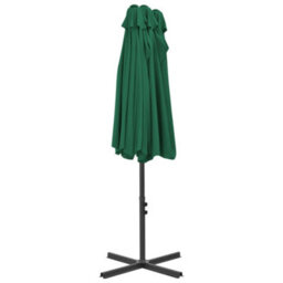 Berkfield Outdoor Parasol With Aluminium Pole 460X270 Cm Green - thumbnail 5