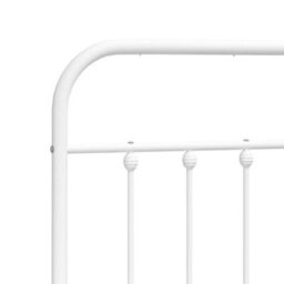 Berkfield Metal Bed Frame With Headboard And Footboard White 183X213 Cm - thumbnail 9