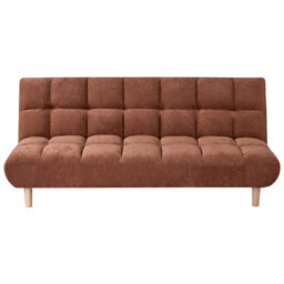 Beliani Sofa Bed 2 Seater Risor Fabric Golden Brown