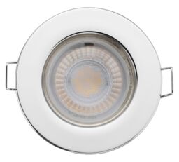 Luceco Eco Silver Chrome Effect Fixed Led Fire-Rated Cool White Downlight 5W Ip65 - thumbnail 7