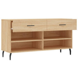 Walplus Shoe Bench Sonoma Oak 102X35X55 Cm Engineered Wood - thumbnail 5