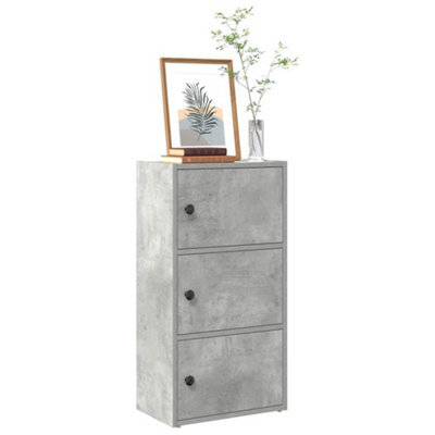 Berkfield Bookcase Concrete Grey 40X24X77 Cm Engineered Wood - image 1