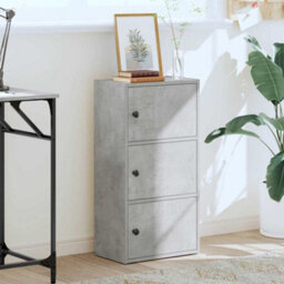 Berkfield Bookcase Concrete Grey 40X24X77 Cm Engineered Wood - thumbnail 3