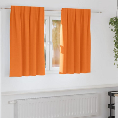 Berkfield Curtains 2 Pcs Bright Orange 140 X 140 Cm Polyester - image 1