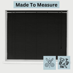 Caecus Blinds Caecus Made To Measure Aluminium Venetian Blind Black 60Cm X 210Cm