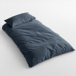 Where Saints Go Ltd Duvet Cover & Pillowcase Set - Denim Blue - Washed Cotton - Single