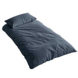 Where Saints Go Ltd Duvet Cover & Pillowcase Set - Denim Blue - Washed Cotton - Single - thumbnail 4