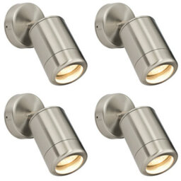 4 Pack Adjustable Ip65 Spotlight - 7W Led Gu10 - Marine Grade Stainless Steel
