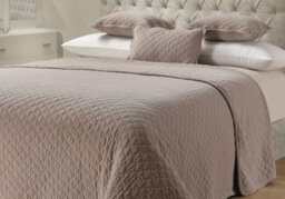 Sweet Dreams Elegant Bedding Quilted Stitch Cotton Linen Blend Throw With Velvet Touch For Sofa, Bed - Machine Washable, Breathable - Cream