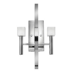Luminosa Lighting Elstead Hinkley Fredrick Ramond Mondo 2 Light Wall Light Polished Chrome - thumbnail 1