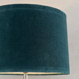 Luminosa Lighting Luminosa Winslet 1 Light Table Light Clear Hammered Glass & Teal Velvet, E27 - thumbnail 5