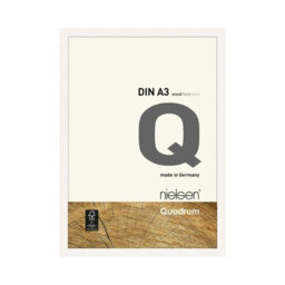 Nielsen Quadrum A3 Matt White Wooden Picture Frame With Float Glass And Push/turn Clips