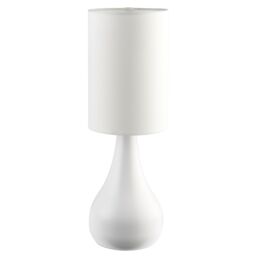 GoodHome Tertrez Classic Teardrop Satin White Table Light - thumbnail 3