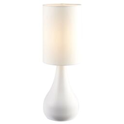 GoodHome Tertrez Classic Teardrop Satin White Table Light - thumbnail 4