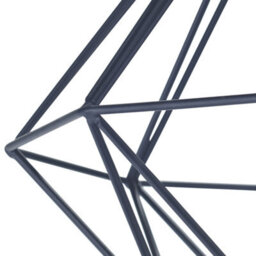 Happy Homewares Industrial Basket Cage Designed Matt Black Metal Semi Flush Ceiling Light - thumbnail 2