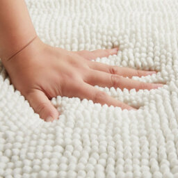 Ameha White Chenille Mat 40X60Cm, Extra Soft, Non-Slip, Absorbent Bath Rug & Doormat - thumbnail 7