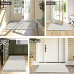 Ameha White Chenille Mat 40X60Cm, Extra Soft, Non-Slip, Absorbent Bath Rug & Doormat - thumbnail 9