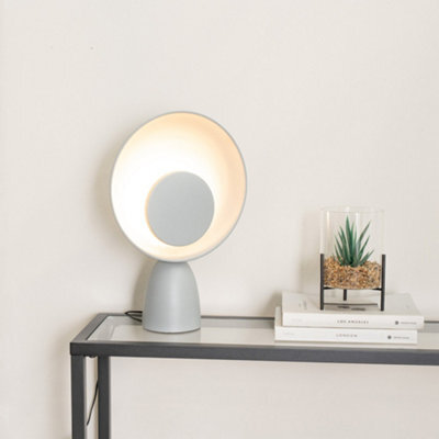 Valuelights Saffy Matt Grey Metal Integrated Led Metallic Shade Table Lamp - image 1