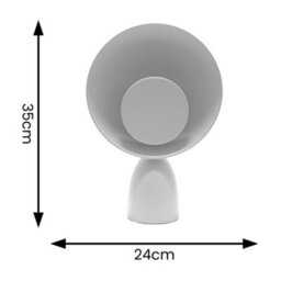 Valuelights Saffy Matt Grey Metal Integrated Led Metallic Shade Table Lamp - thumbnail 5
