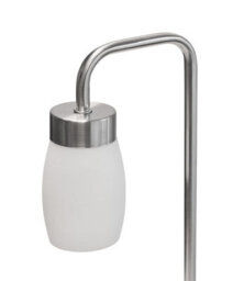 Lighting Supermarket Arch Satin Silver Vintage Industrial Table Lamp With Marino Glass Shade - thumbnail 3