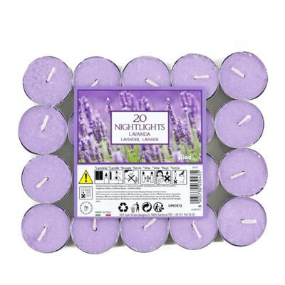 Aladino Lavender Tea Lights (Pack Of 20) Lavender (One Size)