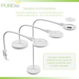 Purelite Apollo 3-In-1 Led Magnifying Floor Table And Clamp Lamp 3X 12.7Cm Lens - thumbnail 6