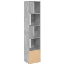 Berkfield Bookcase Concrete Grey 40X36X189 Cm Engineered Wood - thumbnail 5