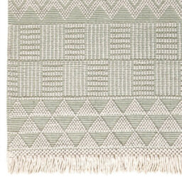 Ivory Geometric Kilim Luxurious Modern Easy To Clean Rug For Dining Room Bed Room And Living Room-160Cm X 220Cm - thumbnail 3