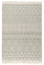 Ivory Geometric Kilim Luxurious Modern Easy To Clean Rug For Dining Room Bed Room And Living Room-160Cm X 220Cm - thumbnail 8