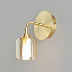 Litecraft Sylvia 1 Light Bathroom Wall Light - Satin Brass - thumbnail 3