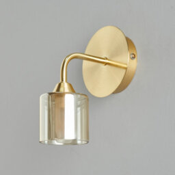 Litecraft Sylvia 1 Light Bathroom Wall Light - Satin Brass - thumbnail 4