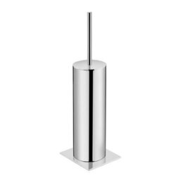 Cosmic Toilet Brush, Siver Gloss, Freestanding. Collection Kubic