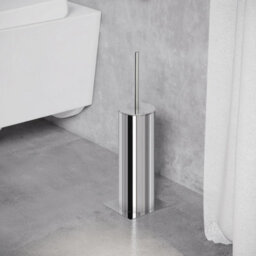 Cosmic Toilet Brush, Siver Gloss, Freestanding. Collection Kubic - thumbnail 3