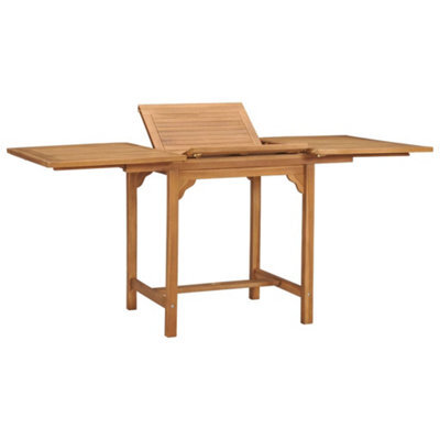 Berkfield Extending Garden Table (110-160)X80X75Cm Solid Teak Wood - image 1