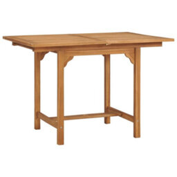 Berkfield Extending Garden Table (110-160)X80X75Cm Solid Teak Wood - thumbnail 3