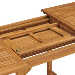 Berkfield Extending Garden Table (110-160)X80X75Cm Solid Teak Wood - thumbnail 7