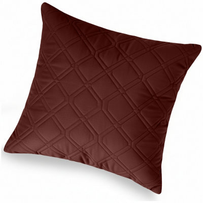 Ameha Burgundy Embossed Diamond Velvet Cushion Cover, 18X18 Inch, Anti Allergic, Breathable & Ultra Soft
