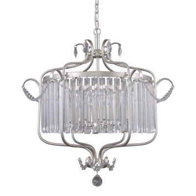 Luminosa Lighting Luminosa Classic Hanging Pendant Champagne Silver 6 Light , E14 - image 1