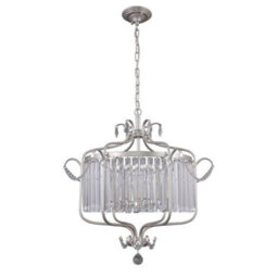Luminosa Lighting Luminosa Classic Hanging Pendant Champagne Silver 6 Light , E14 - thumbnail 2