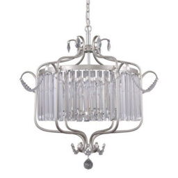 Luminosa Lighting Luminosa Classic Hanging Pendant Champagne Silver 6 Light , E14 - thumbnail 1