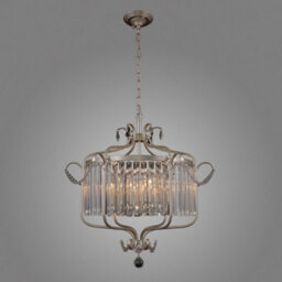 Luminosa Lighting Luminosa Classic Hanging Pendant Champagne Silver 6 Light , E14 - thumbnail 3